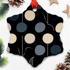 A Minimalist Pattern With Simple Lines And Shapes, Creating A Clean And Modern Aesthetic 03 Snowflake Ornament (two Sides)