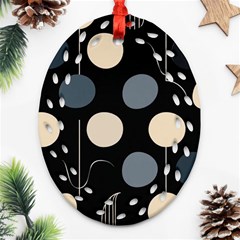 A Minimalist Pattern With Simple Lines And Shapes, Creating A Clean And Modern Aesthetic 03 Oval Filigree Ornament (two Sides) by myclothy