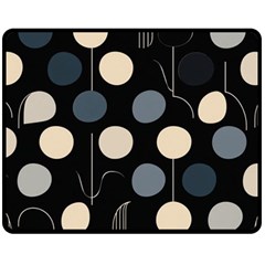 A Minimalist Pattern With Simple Lines And Shapes, Creating A Clean And Modern Aesthetic 03 Two Sides Fleece Blanket (medium)