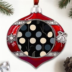 A Minimalist Pattern With Simple Lines And Shapes, Creating A Clean And Modern Aesthetic 03 Metal Snowflake And Bell Red Ornament by myclothy