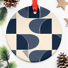 A Minimalist Pattern With Simple Lines And Shapes, Creating A Clean And Modern Aesthetic 04 Ornament (round)