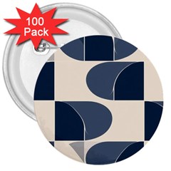 A Minimalist Pattern With Simple Lines And Shapes, Creating A Clean And Modern Aesthetic 04 3  Buttons (100 Pack) 