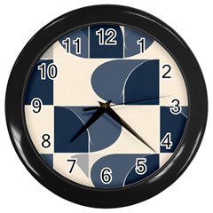 A Minimalist Pattern With Simple Lines And Shapes, Creating A Clean And Modern Aesthetic 04 Wall Clock (black)