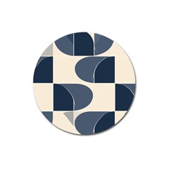 A Minimalist Pattern With Simple Lines And Shapes, Creating A Clean And Modern Aesthetic 04 Magnet 3  (round)