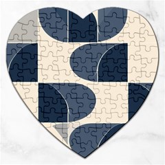 A Minimalist Pattern With Simple Lines And Shapes, Creating A Clean And Modern Aesthetic 04 Jigsaw Puzzle (heart)