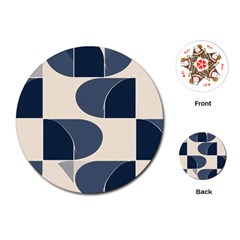 A Minimalist Pattern With Simple Lines And Shapes, Creating A Clean And Modern Aesthetic 04 Playing Cards Single Design (round)