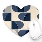 A Minimalist Pattern With Simple Lines And Shapes, Creating A Clean And Modern Aesthetic 04 Heart Mousepad Front