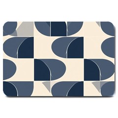 A Minimalist Pattern With Simple Lines And Shapes, Creating A Clean And Modern Aesthetic 04 Large Doormat by myclothy