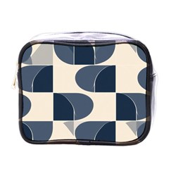 A Minimalist Pattern With Simple Lines And Shapes, Creating A Clean And Modern Aesthetic 04 Mini Toiletries Bag (one Side)