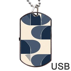 A Minimalist Pattern With Simple Lines And Shapes, Creating A Clean And Modern Aesthetic 04 Dog Tag Usb Flash (one Side)