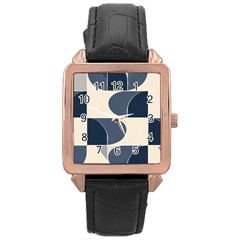 A Minimalist Pattern With Simple Lines And Shapes, Creating A Clean And Modern Aesthetic 04 Rose Gold Leather Watch 