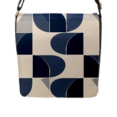 A Minimalist Pattern With Simple Lines And Shapes, Creating A Clean And Modern Aesthetic 04 Flap Closure Messenger Bag (l)