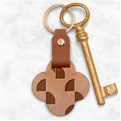 A Minimalist Pattern With Simple Lines And Shapes, Creating A Clean And Modern Aesthetic 04 Engraved Wood Key Chain by myclothy