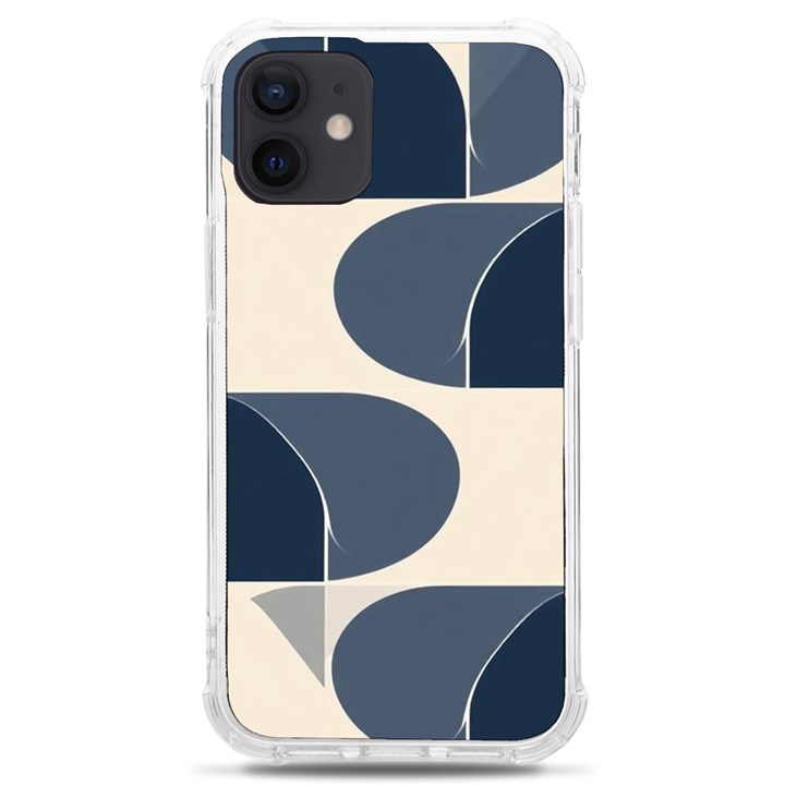 A Minimalist Pattern With Simple Lines And Shapes, Creating A Clean And Modern Aesthetic 04 iPhone 12 mini TPU UV Print Case	