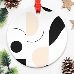 A Minimalist Pattern With Simple Lines And Shapes, Creating A Clean And Modern Aesthetic 05 Ornament (round)