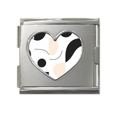 A Minimalist Pattern With Simple Lines And Shapes, Creating A Clean And Modern Aesthetic 05 Mega Link Heart Italian Charm (18mm) by myclothy