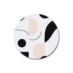 A Minimalist Pattern With Simple Lines And Shapes, Creating A Clean And Modern Aesthetic 05 Rubber Round Coaster (4 pack) Front