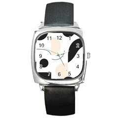 A Minimalist Pattern With Simple Lines And Shapes, Creating A Clean And Modern Aesthetic 05 Square Metal Watch