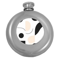 A Minimalist Pattern With Simple Lines And Shapes, Creating A Clean And Modern Aesthetic 05 Round Hip Flask (5 Oz)