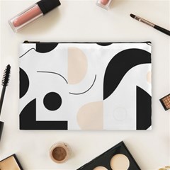 A Minimalist Pattern With Simple Lines And Shapes, Creating A Clean And Modern Aesthetic 05 Cosmetic Bag (large) by myclothy