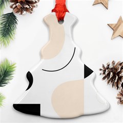 A Minimalist Pattern With Simple Lines And Shapes, Creating A Clean And Modern Aesthetic 05 Christmas Tree Ornament (two Sides) by myclothy