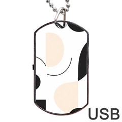 A Minimalist Pattern With Simple Lines And Shapes, Creating A Clean And Modern Aesthetic 05 Dog Tag Usb Flash (one Side)