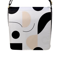 A Minimalist Pattern With Simple Lines And Shapes, Creating A Clean And Modern Aesthetic 05 Flap Closure Messenger Bag (l)