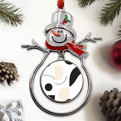 A Minimalist Pattern With Simple Lines And Shapes, Creating A Clean And Modern Aesthetic 05 Metal Snowman Ornament by myclothy