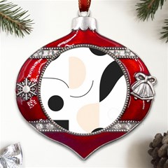 A Minimalist Pattern With Simple Lines And Shapes, Creating A Clean And Modern Aesthetic 05 Metal Snowflake And Bell Red Ornament