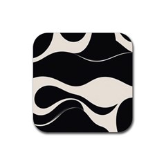 A Minimalist Pattern With Simple Lines And Shapes, Creating A Clean And Modern Aesthetic 06 Rubber Coaster (square)