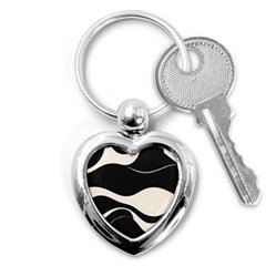 A Minimalist Pattern With Simple Lines And Shapes, Creating A Clean And Modern Aesthetic 06 Key Chain (heart)