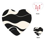 A Minimalist Pattern With Simple Lines And Shapes, Creating A Clean And Modern Aesthetic 06 Playing Cards Single Design (Heart) Front