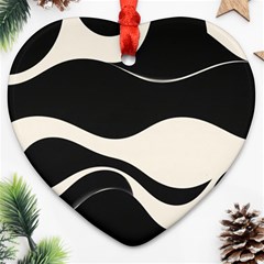 A Minimalist Pattern With Simple Lines And Shapes, Creating A Clean And Modern Aesthetic 06 Heart Ornament (two Sides) by myclothy