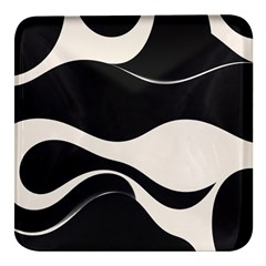 A Minimalist Pattern With Simple Lines And Shapes, Creating A Clean And Modern Aesthetic 06 Square Glass Fridge Magnet (4 Pack)