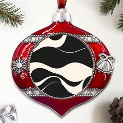 A Minimalist Pattern With Simple Lines And Shapes, Creating A Clean And Modern Aesthetic 06 Metal Snowflake And Bell Red Ornament