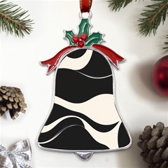 A Minimalist Pattern With Simple Lines And Shapes, Creating A Clean And Modern Aesthetic 06 Metal Holly Leaf Bell Ornament