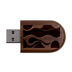 A Minimalist Pattern With Simple Lines And Shapes, Creating A Clean And Modern Aesthetic 06 Wood Oval Usb Flash Drive