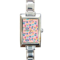 Ice Cream Donut Sweets Candie Rectangle Italian Charm Watch