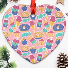 Ice Cream Donut Sweets Candie Ornament (heart)