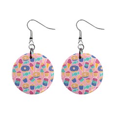 Ice Cream Donut Sweets Candie Mini Button Earrings