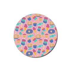 Ice Cream Donut Sweets Candie Rubber Coaster (round)