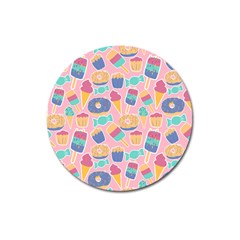 Ice Cream Donut Sweets Candie Magnet 3  (round) by Apenda