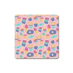 Ice Cream Donut Sweets Candie Square Magnet