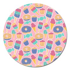 Ice Cream Donut Sweets Candie Magnet 5  (round)