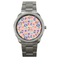 Ice Cream Donut Sweets Candie Sport Metal Watch