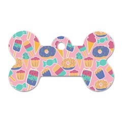 Ice Cream Donut Sweets Candie Dog Tag Bone (two Sides)