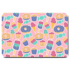 Ice Cream Donut Sweets Candie Large Doormat by Apenda