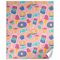 Ice Cream Donut Sweets Candie Canvas 11  X 14 