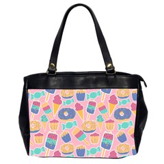 Ice Cream Donut Sweets Candie Oversize Office Handbag (2 Sides) by Apenda