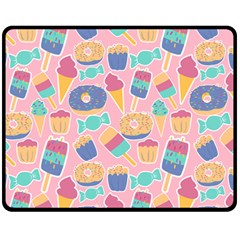 Ice Cream Donut Sweets Candie Fleece Blanket (medium)